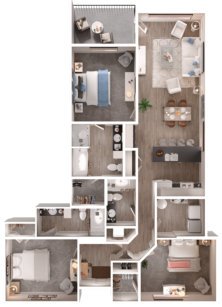 Floor plan layout diagram for C1